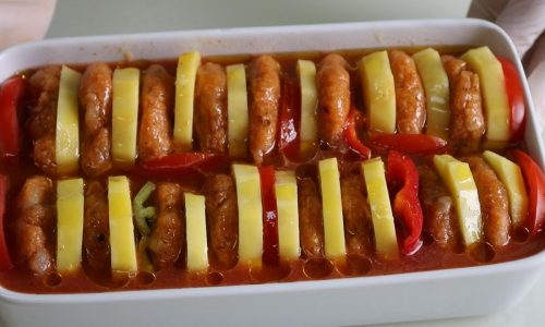 Tavuk Köfteli Patates Yemeği