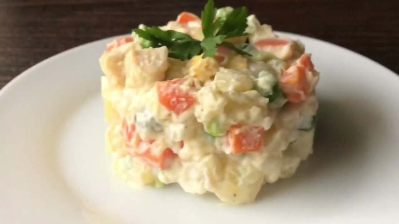 Rus Salatası Tarifi - Olivier Salad Recipe - Russian Salad - Rus Yemekleri - Rusya Yemek Tarifi