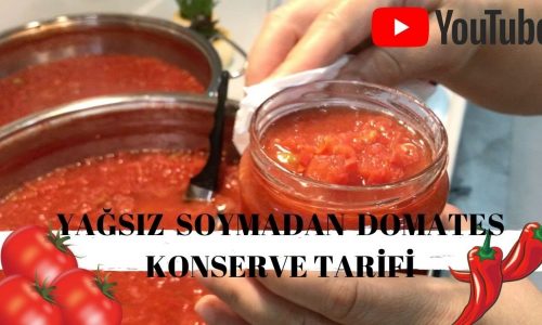 Yağsız KABUKLARI SOYMADAN DOGRAMADAN EN KOLAY KIŞLIK DOMATES KONSERVESİ NASIL YAPILIR❓Yemektarifleri