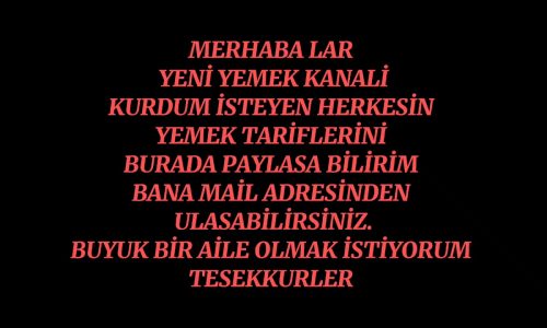 chef in Menüsü yemek tarifleri yakında yayında destek olur musunuz