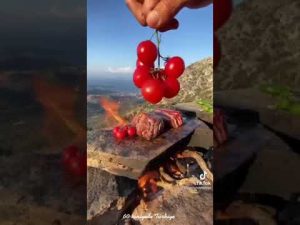 Doğada Taşta kuzu pirzola pişirme Enfes yemek videolari yemek tarifleri sokak lezzetleri