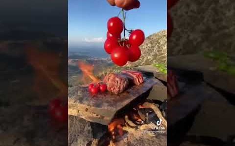 Doğada Taşta kuzu pirzola pişirme Enfes yemek videolari yemek tarifleri sokak lezzetleri