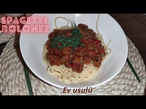 Bolonez Soslu Spagetti ( Kıymalı Makarna ) Ev usulü Yemek Tarifi