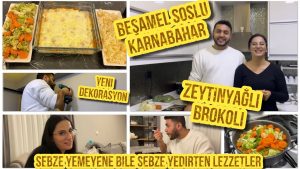 YEMEK TARİFİ/ BEŞAMEL SOSLU KARNABAHAR / ZEYTİNYAĞLI BROKOLİ / WAFFLE / EV DEKORASYONU / GÜNLÜK VLOG