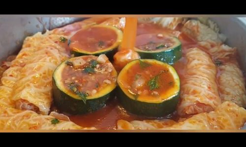 Stuffed zucchini and savoy cabbage / Vegetables / yemek Tarifleri/Dolma Tarifleri