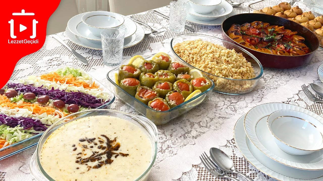 İftar Menüsü 5 Yemek Tarifi - Çorba, Zeytinyağlı Ara Yemek, Ana Yemek, Tatlı, Salata