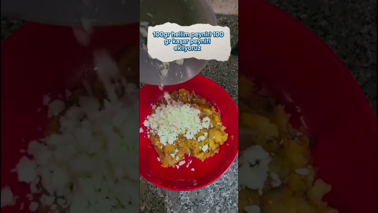 Patatesli kaşar peyniri ve hellim peynirli milföy böreği #yemektarifleri #yemek #youtubeshorts