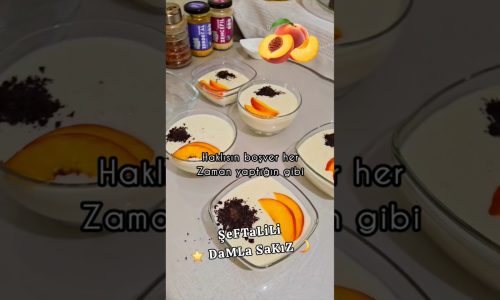 🍑 ŞeFTaLiLi DaMLa SaKıZ #aklımda #yeni #video #izle #yemek tarif en iyi son muhallebi tatlı hafif