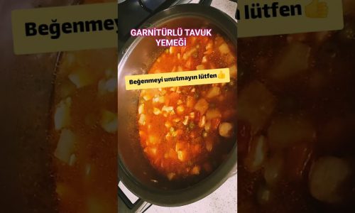 1 dakikada yemek tarifi. GarnitürlüTavuklu Tencere Yemeği. beğenmeden geçme lütfen. #akşamyemeği