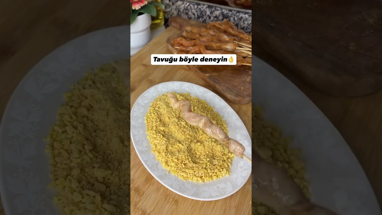 ♨️Çöp şişte çıtır tavuk #tarif#food#pratiktarifler #yemektarifleri
