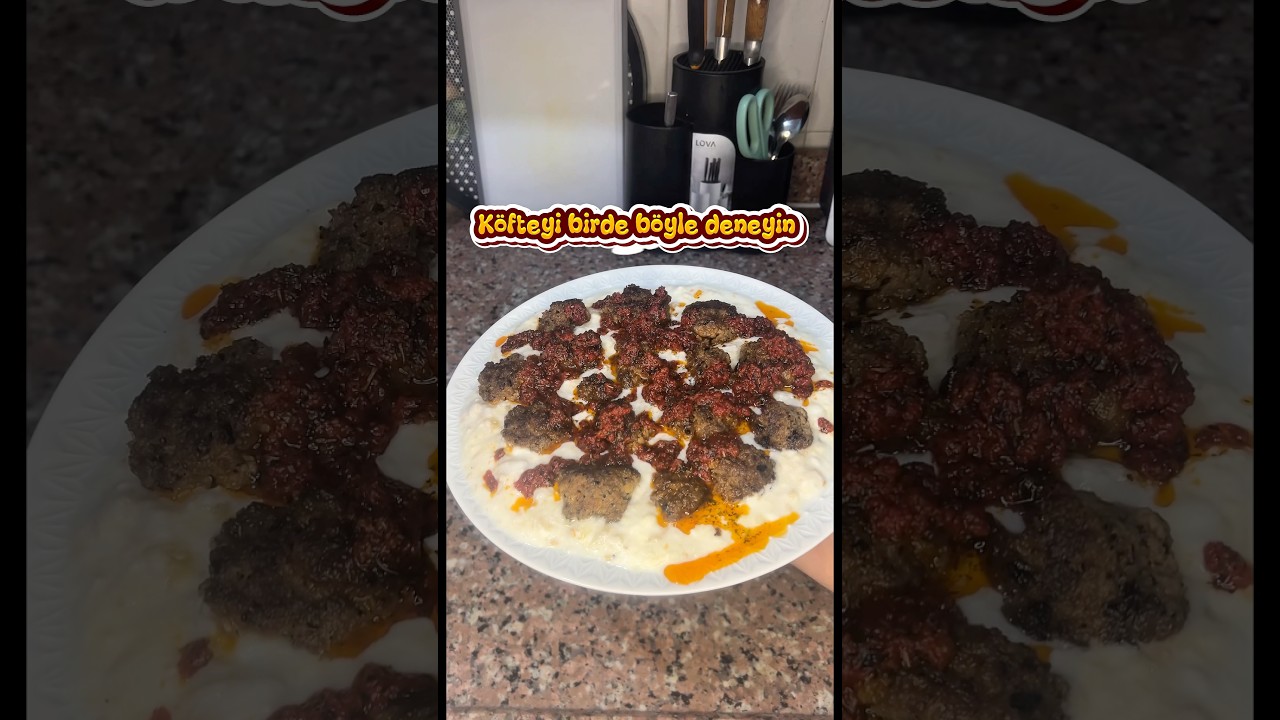 10 Dakikada Şaheser Yemek/Yoğurtlu Patlıcanlı Soslu Köfte Tarifi #köfte #yemektarifleri #shortvideo