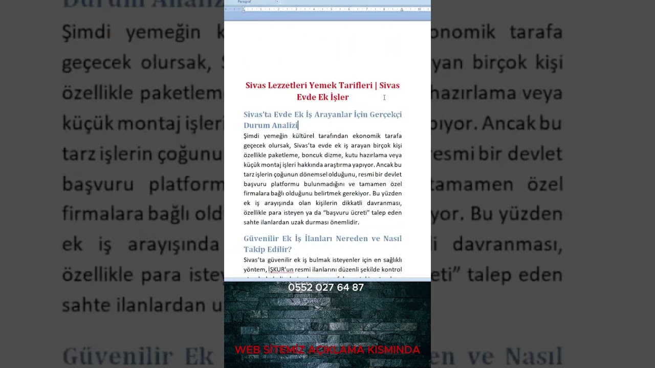 Sivas Lezzetleri Yemek Tarifleri | Sivas Evde Ek İşler