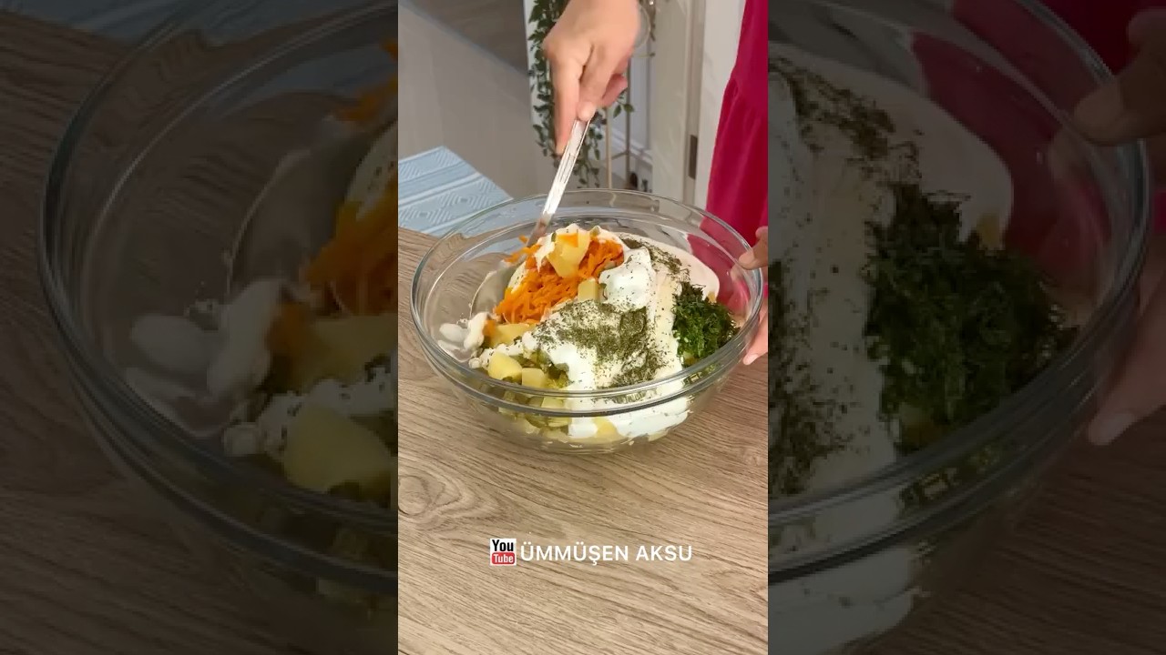 YOĞURTLU HAŞLANMIŞ PATATES SALATASI / salata tarifleri/ salatalar / yemek tarifleri