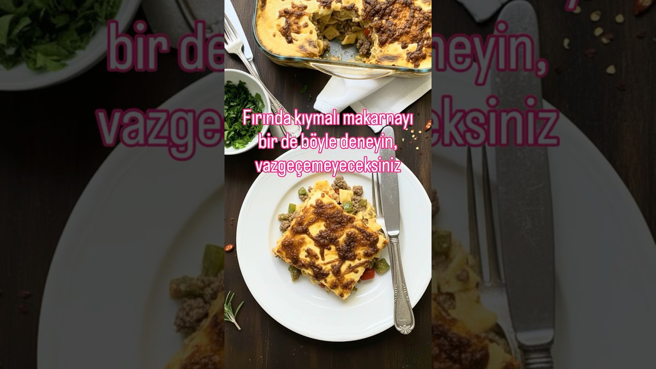 Böyle makarna yemediniz!!!Çok lezzetli Fırında Kıymalı Makarna. Sırrı,baharat dokunuşlu sos#shorts