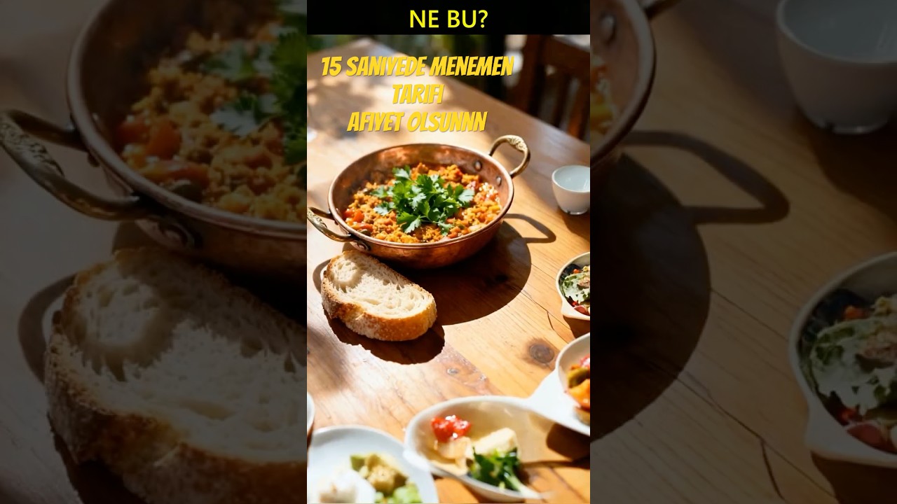 15 Saniyede Menemen Tarifi. #reels #shorts #tarif #yemek #yemektarifleri #bilgi #üretim #mutfak